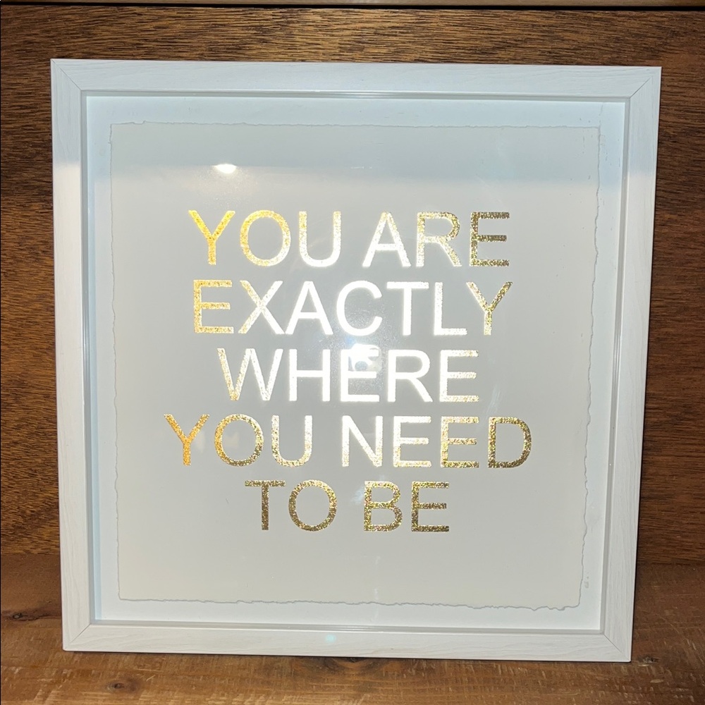 Inspirational Gold and White Wall Art